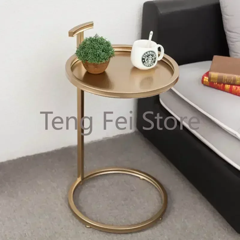 Nordic Muebles Coffee Table Basse Living Room Simple Metal Small Coffee Table Round Corner Mesa De Centro Sala Home Furniture