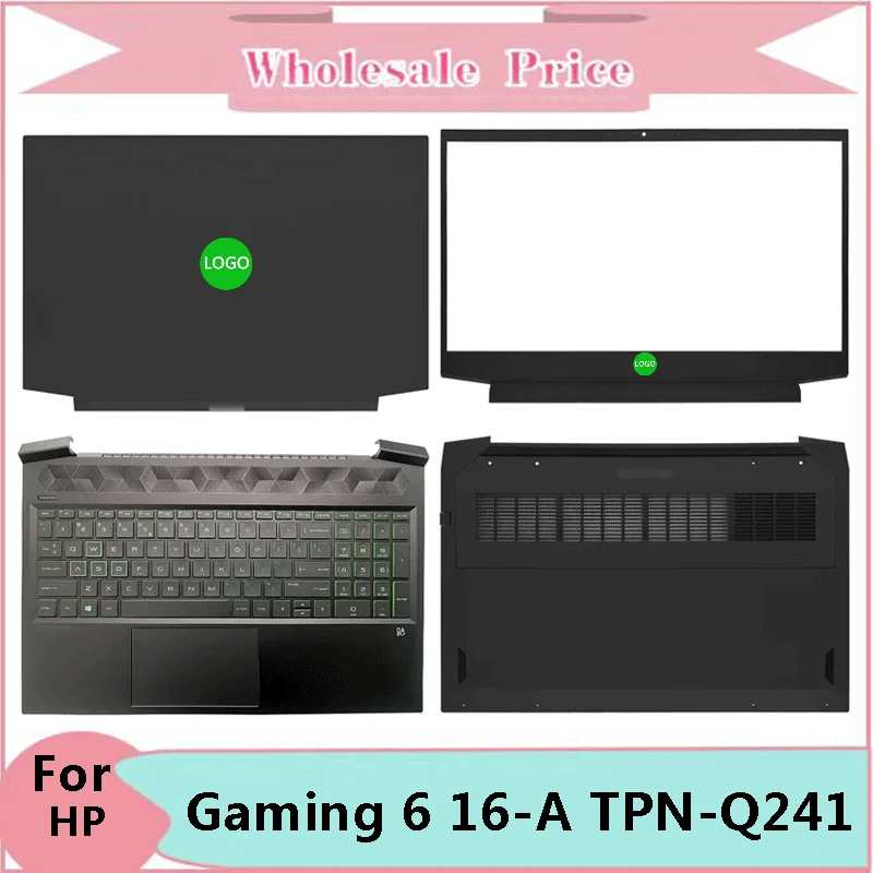 laptop lcd tampa traseira moldura frontal palmrest superior base case inferior keyboa hp notebook pavilion max gaming 16 a tpn q241 novo 01