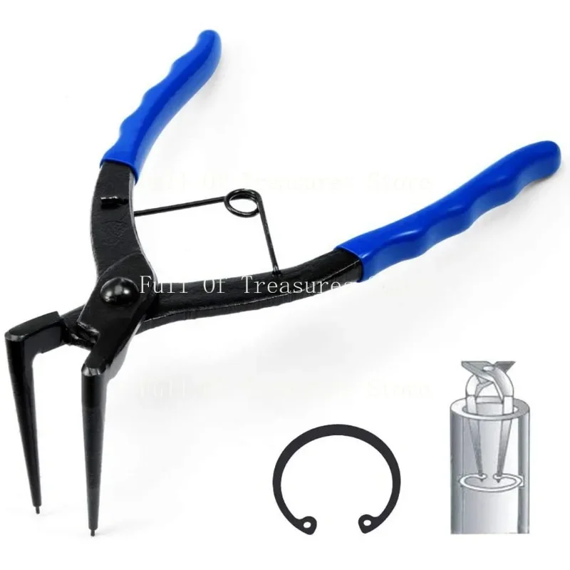 Suitable for 90-degree right-angle angle lengthened retaining ring pliers, clamp  inner caliper hole, auto repair tool