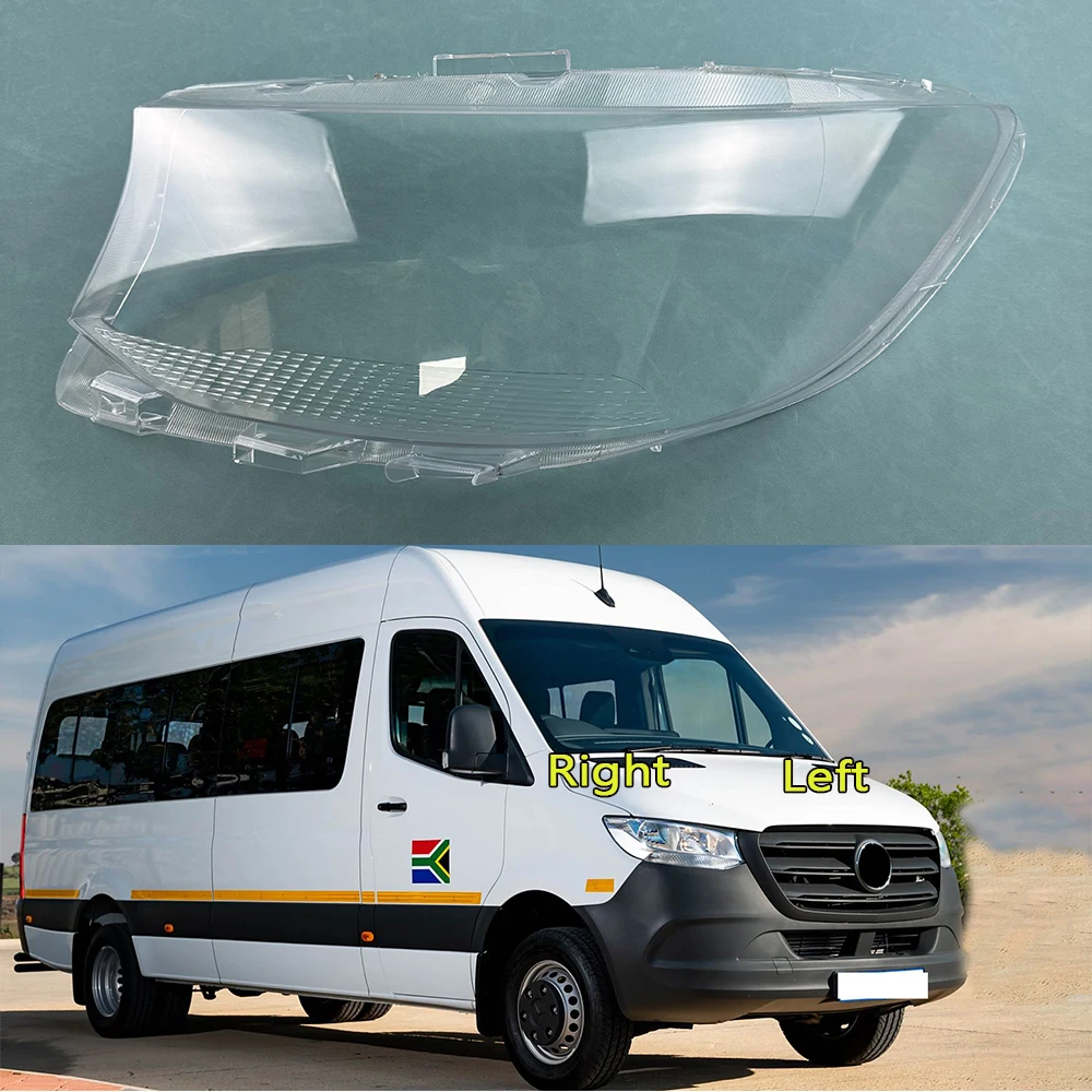 

For Mercedes-Benz Sprinter W907 2019-2023 Halogen Headlights Shade Transparent Cover Lens Lampshdade Headlamp Shell Plexiglass