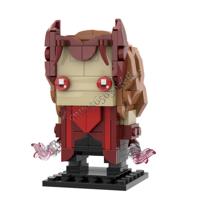 209 pièces MOC Personnages de film Scarlet Witch, Modèle de sorcière écarlate pour Halloween, Puzzle DIY, Figurines de dessin animé, Jouet cadeau d'anniversaire