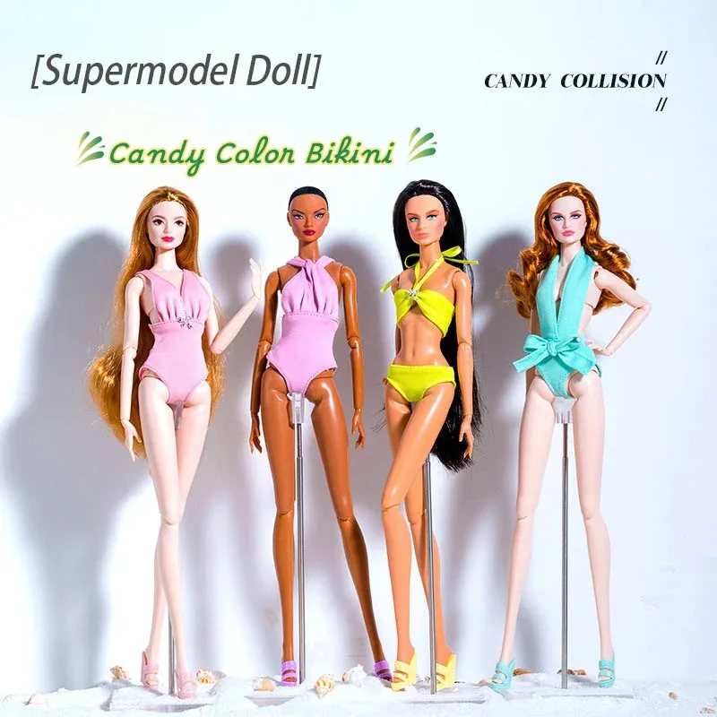 32 cm Mode Supermodel Puppe Kleidung Zubehör Exquisite Ziemlich Sexy Bikini Schwimmen Anzug Für 1/6 Puppe Pool Party Dress Up