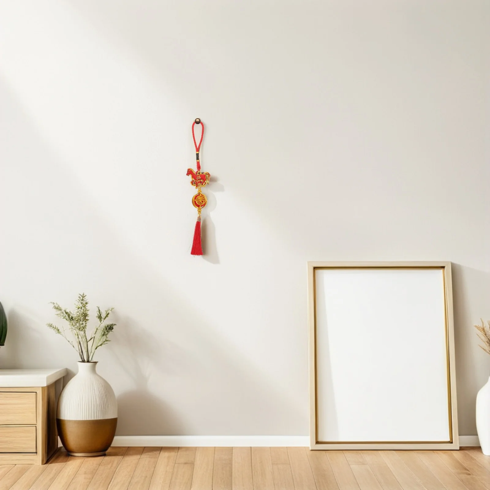 

Chinese Style Horse Motif Pendant Handcrafted Cultural Ornament for Home Entrance Car Decor Positive Energy