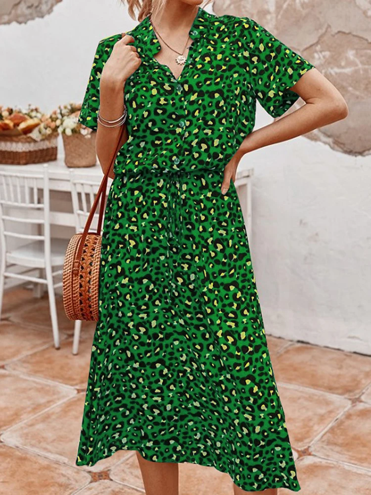 Vintage Floral Dresses for Women Elegant Loose New Slit Dress Summer Beach Holiday Leisure Long Dresses for Female Long Vestidos