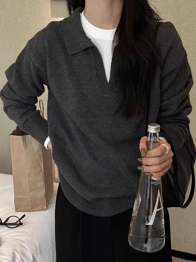 Ele ort Knit Sweater Women's Autumn Winter Inner Wear  irt Sle Casual Faion Top Quali Material