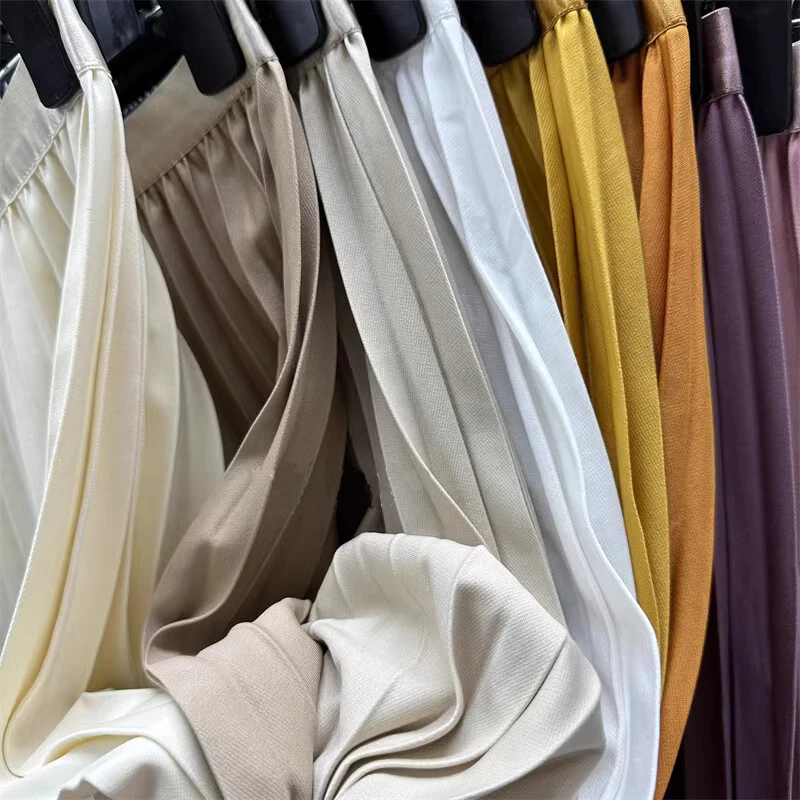 2026 Eleganter Hochtaillierter Plissierter Rock für Damen Mittellanger Midirock Hochwertiger Schwarzer Saia – Detail 12