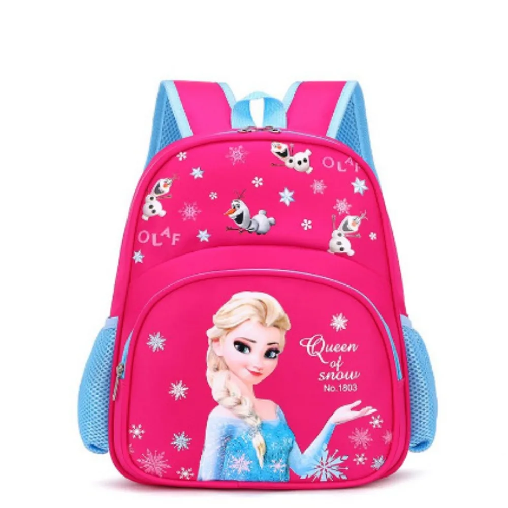 New Elsa Backpacks for Girls Aged 3-7 Large Capacity Waterproof Light Comfortable Breathable Protecting The Spine School Bags