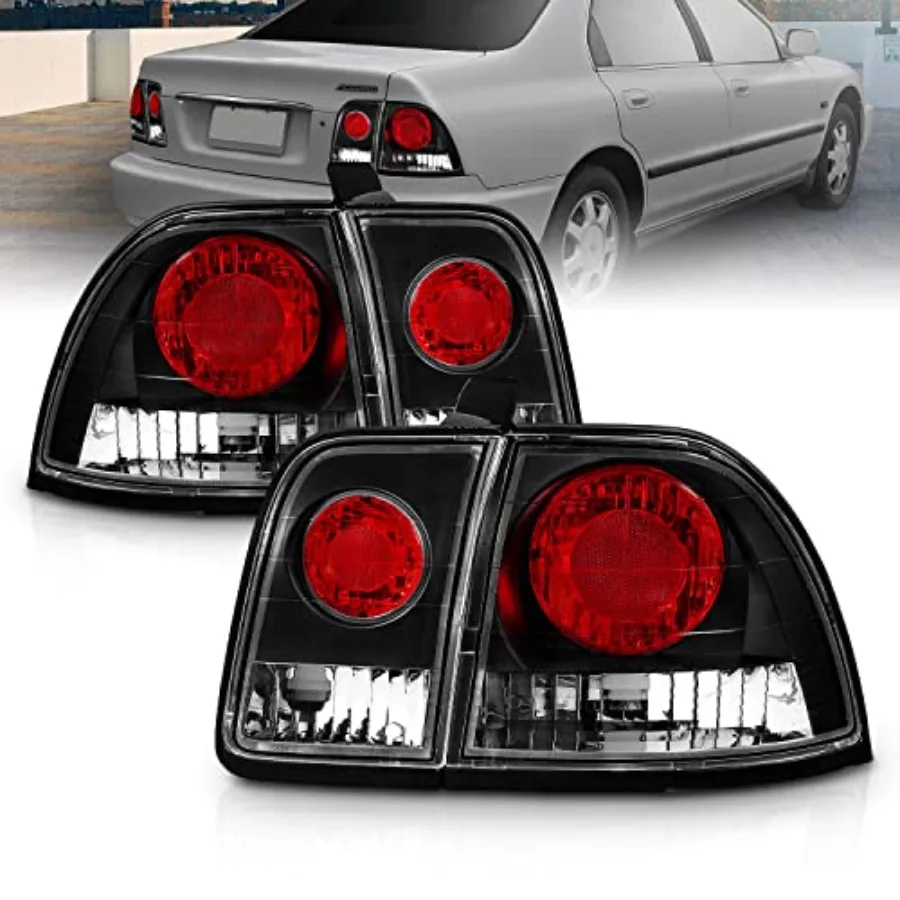 

Taillights Black for Honda Accord Passenger and Driver Side Premium Replacement LED Lights for Enhanced Visibility and Modern A