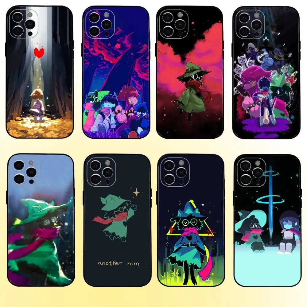 

D-Deltarune Ralsei-S Phone Case For iPhone17,16,15,14,13,12,11 Plus,Pro Max Soft Black Cover