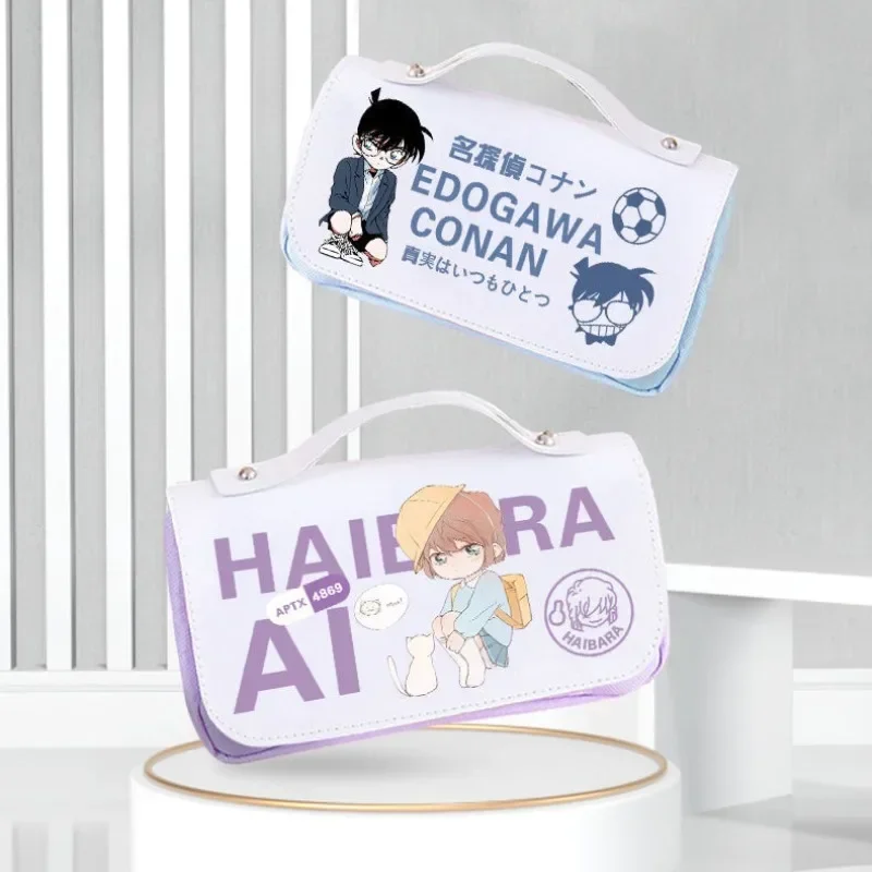 Conan Detective Large Capacity Pencil Cases for Children Conan Edogawa Kuroba Kaito Sherry Pencil Box