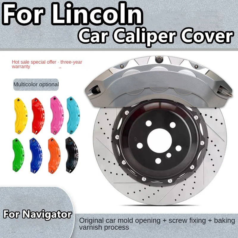 For Lincoln Navigator Brake Caliper Cover Aluminum Alloy Front Rear Wheel Modification Kit Fit 3.5T AWD 2016 2017 2018 2019 2020