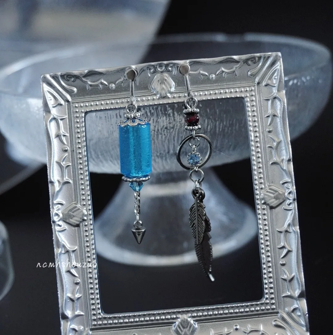 Anime Genshin Impact  Il Dottore The Doctor  Earrings Cosplay Props For Women Party Jewelry Fashion Accessories Gift - view 3
