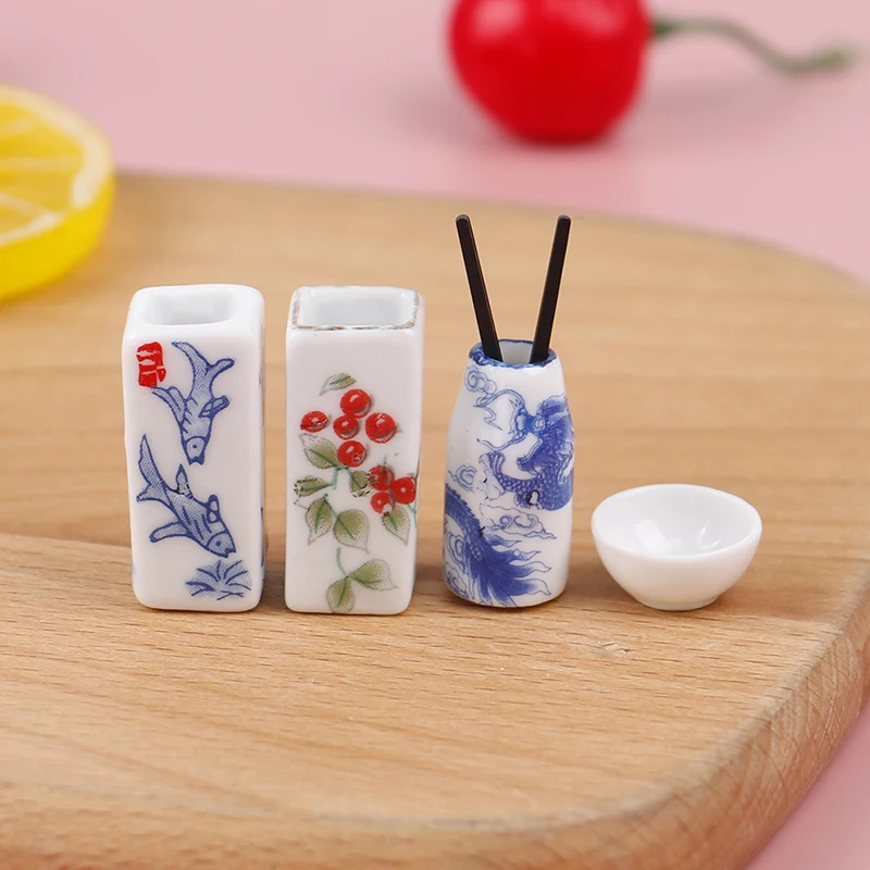 1:12 Dollhouse Miniatures Mini ceramic chopstick holder  Accessories