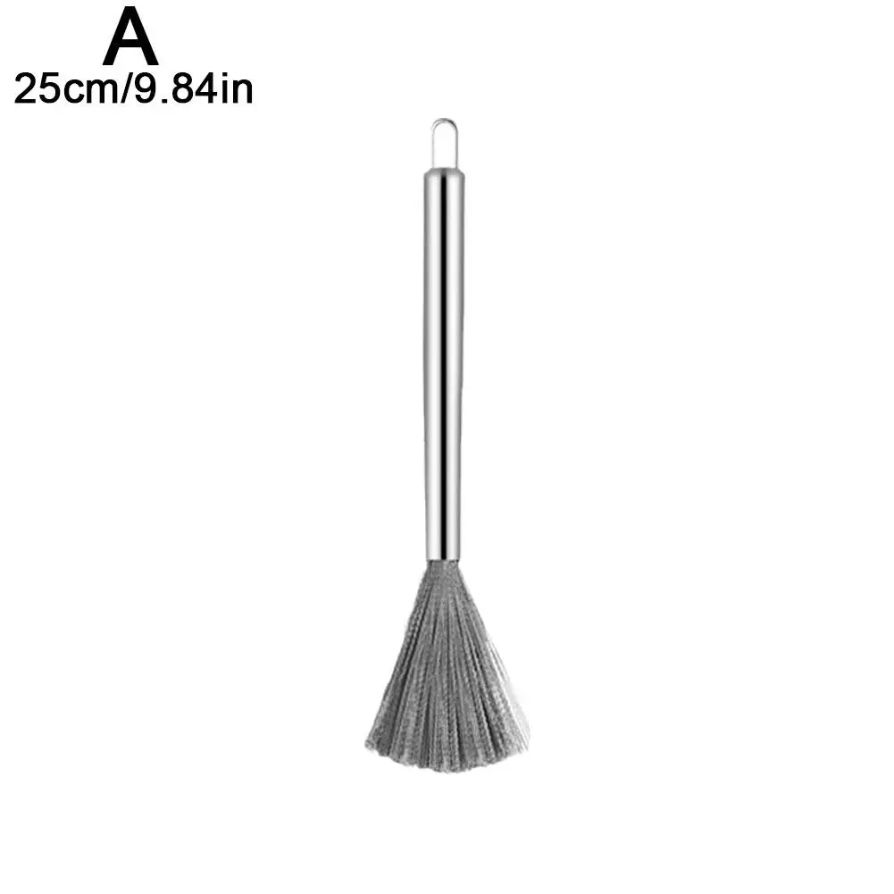 Brosse de Wok en fil d'acier inoxydable, artefact domestique, fil de retrait de bol de livres, brosse de pot, brosse de cuisine, K1G9, D343