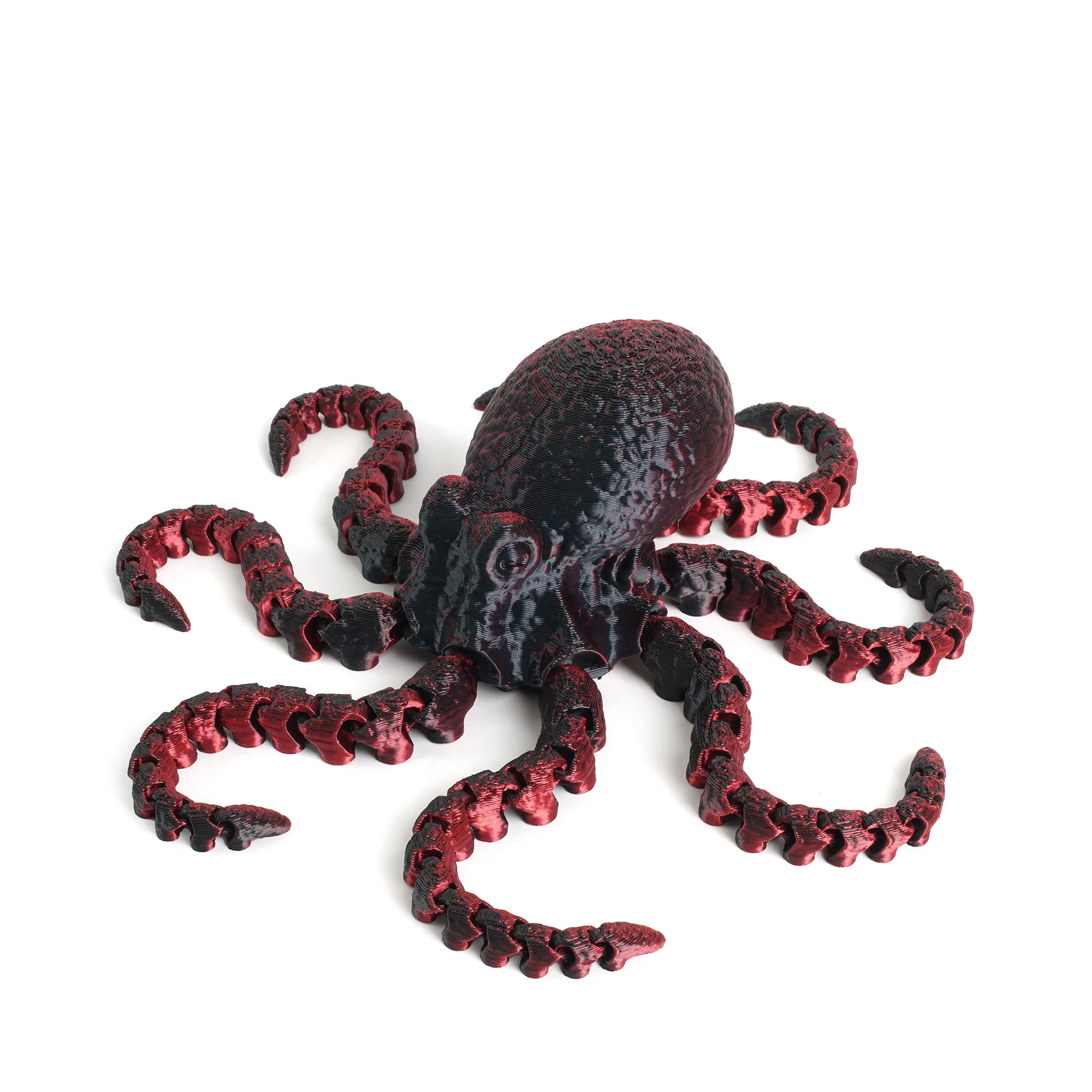 3D-Gedruckte Oktopus-Meerestier-Fidget-Spielzeuge mit Tentakeln, Flexible Reptilien-Actionfiguren, Cooles Skelett 15cm