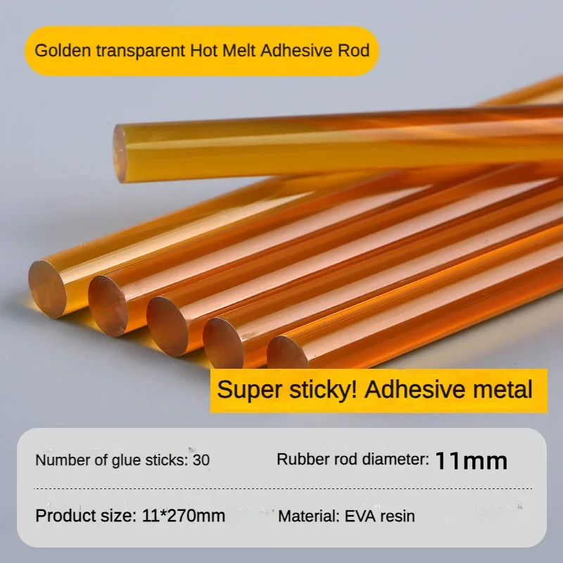 30 Pcs 11mm Hot Glue Sticks for Hot Glue Gun White/yellow/black Adhesive Glue Rods with High Temperature Resistance Household