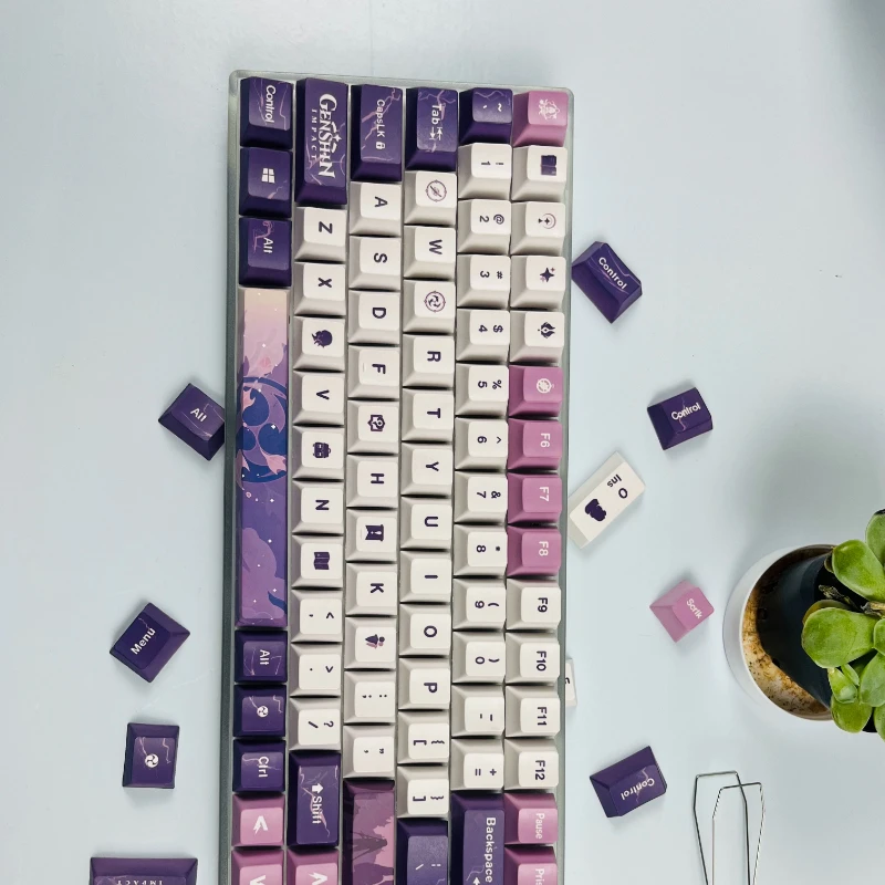 Asli Genshin tema dampak bunga menikah Tuhan PBT bahan Keycap dengan lima sisi sublimasi termal pabrik asli