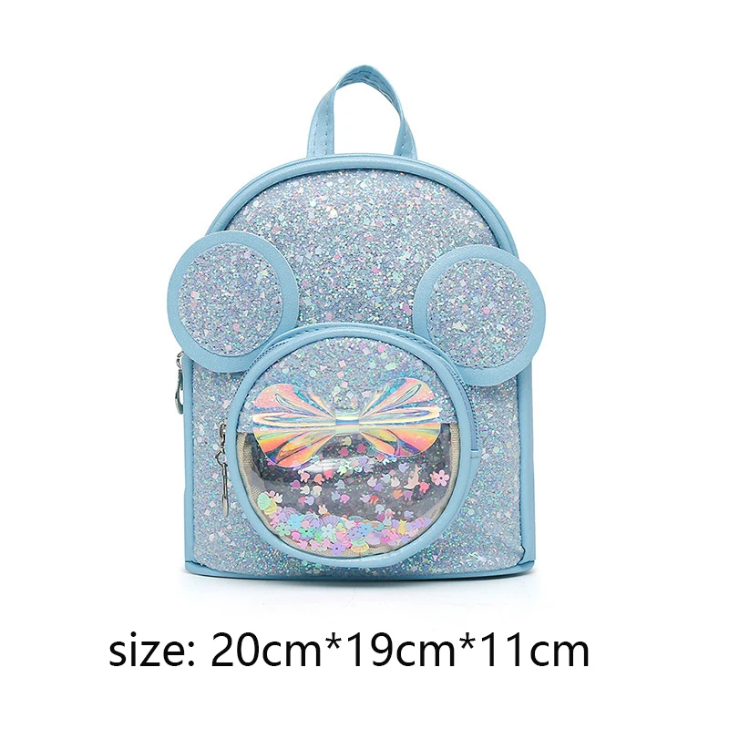 Cute Children Bag Fashion Sequin Kindergarten Backpacks for Baby Girls Cartoon Mouse Casual Backpack Princess Bag Girls Gifts