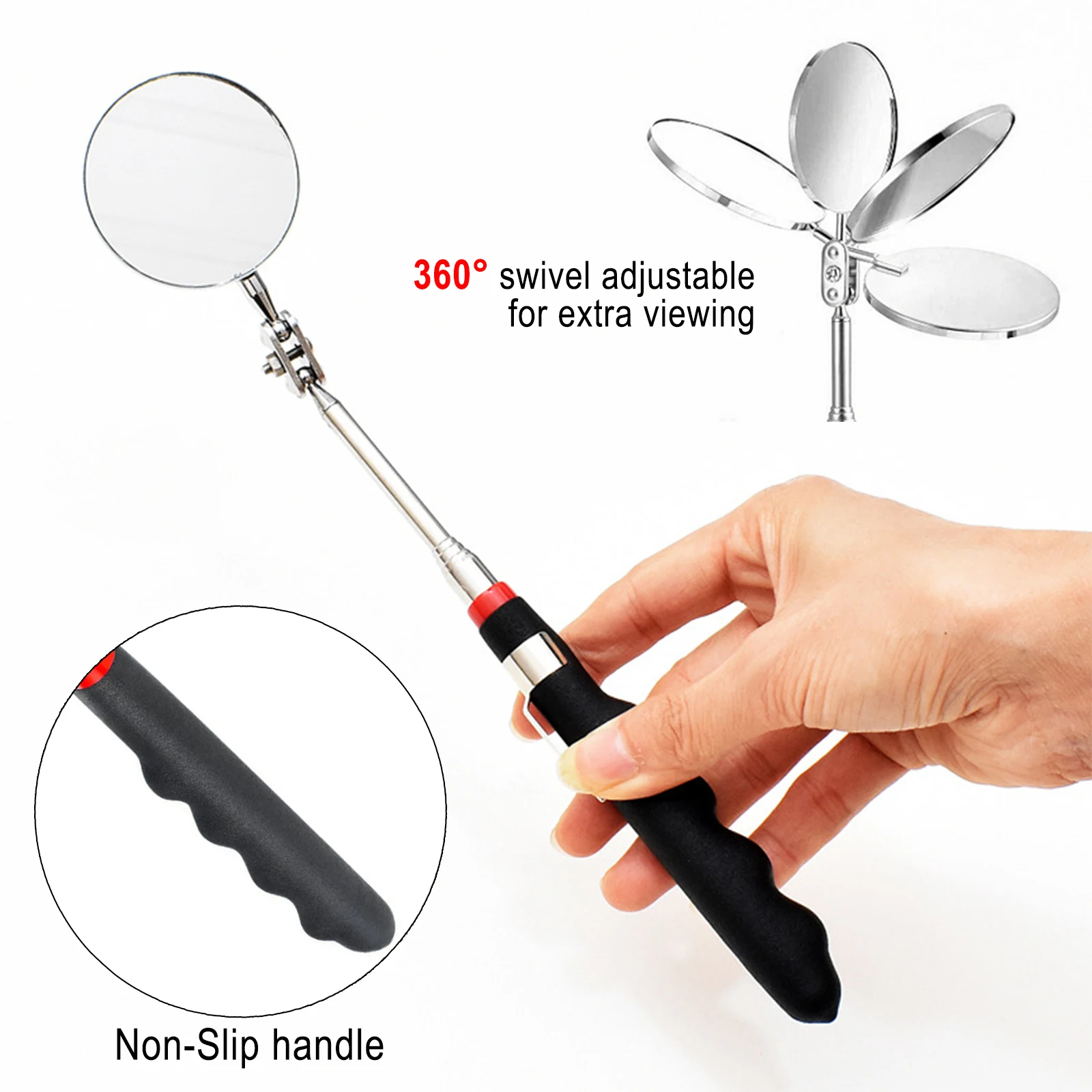 Portable Car Telescopic Detection Lens Inspection Mirror 360° Swivel Car Angle View Pen For Auto Inspection Hand Repair Tools