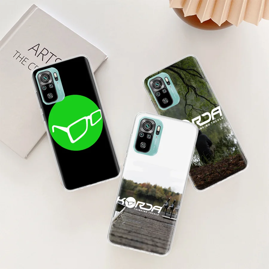 Korda Fishing Tackle Phone Case For Xiaomi Poco X6 X5 X4 F4 GT X3 NFC F6 X7 Pro 5G M5 M5S M4 M3 Mi F5 F3 F2 F1 Clear Cover Coque