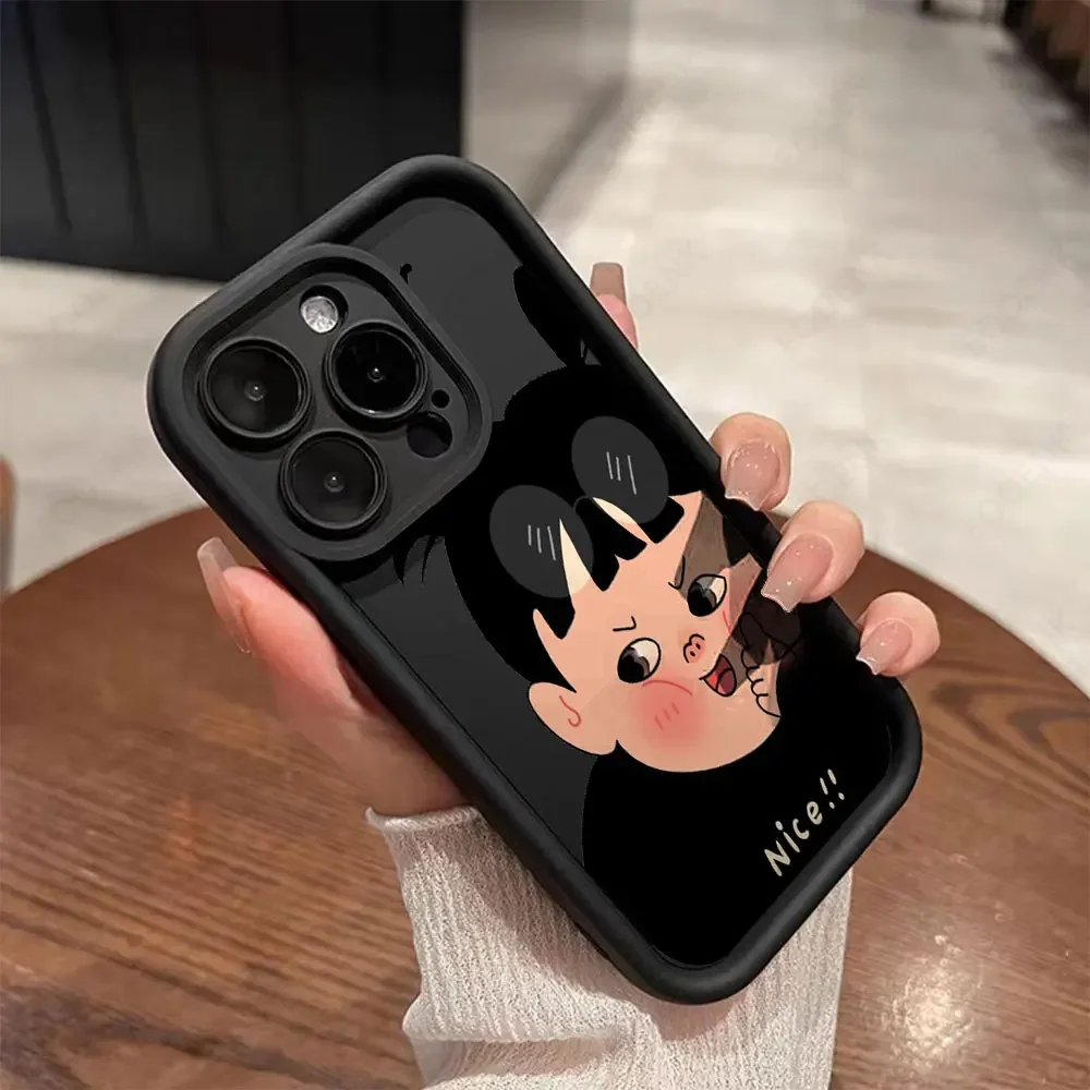 Cute Cartoon Couple Version For iPhone 1514 13 12 11 Pro Max XS Max X XR 7 8 Plus Mini SE 2022 Fashion Candy Soft Phone Case