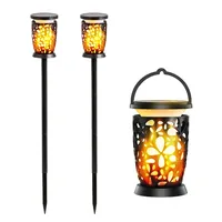 96 LED Solar Lights Outdoor Solar Torches Lights IP65 Waterproof Hanging Lantern Auto On/Off Garden Driveway Pathway Landscape