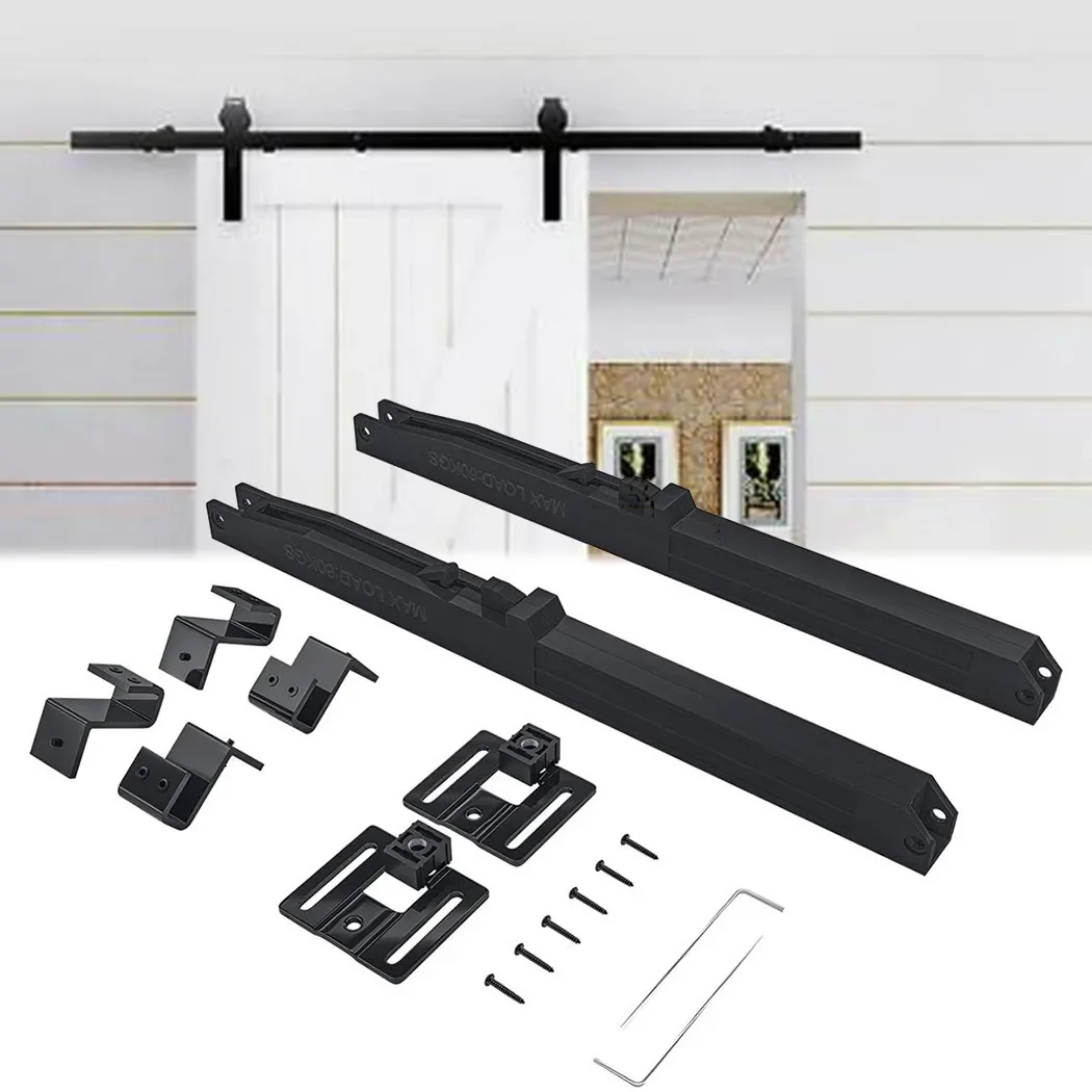 

2pc Barn Door Soft Close Mechanism Spring Buffer Slide Damper Adjustable Door Stops Furniture Hardware Remission Accessories Hom