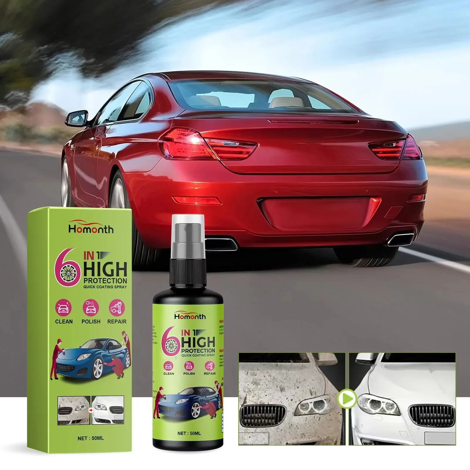 Ceramic Coating Car Nano Coating Agent Crystal  Liquid Hydrophobic Anti-Scratches Car WaxCar Polishing