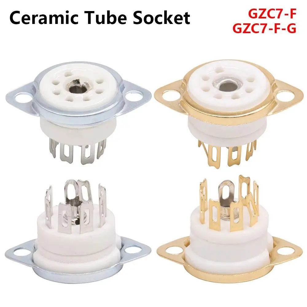 7Pin B7G Tube Socket GZC7-F GZC7-F-G DIY PCB Mount Tin-Plated Valve Base for EAA91 EC92 6X4 EZ90 6Z4 EF95 Audio Amplifier