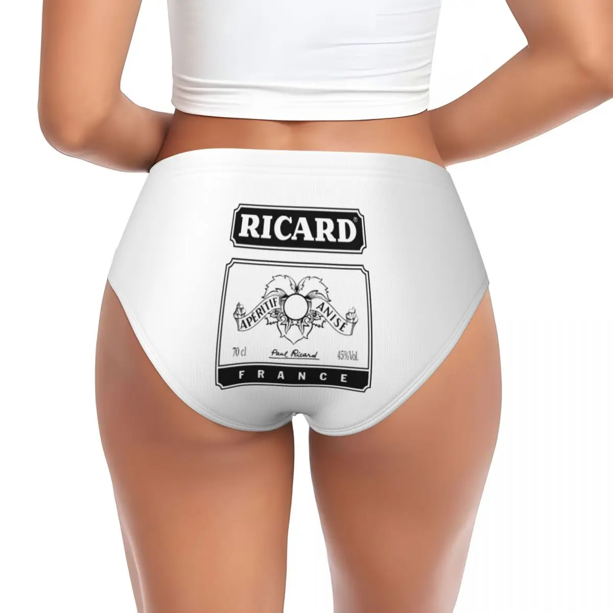 Custom Ricards Logo Briefs Underwear Women's Breathable Stretch Marseille France Panties