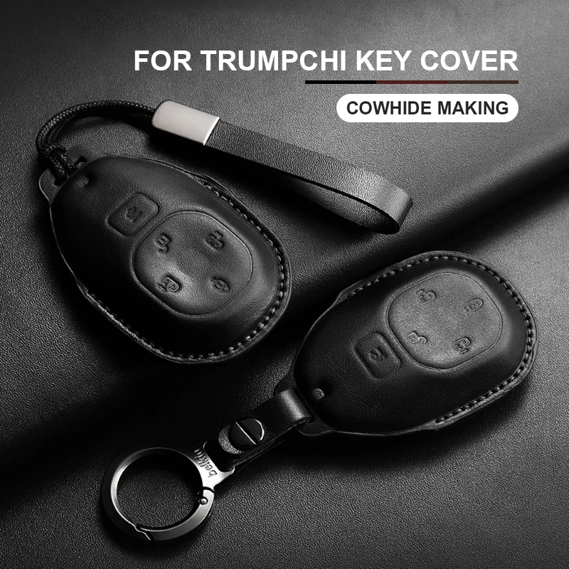 

Leather Smart Remote Car Key Case Cover For Gac Trumpchi Gs3 Gs4 Gs5 Gs8 Ga3 Ga4 Ga6 Gm8 Sgs7 Legend E8 Keychain Key Accessories