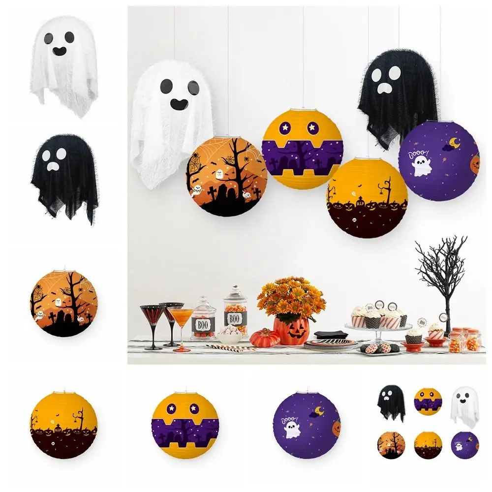 Multifunctionele Ghost Halloween papieren lantaarn Bat Paper Festival Ghost Lanterns DIY handgemaakte Halloween hangende rPops vakantiedecor
