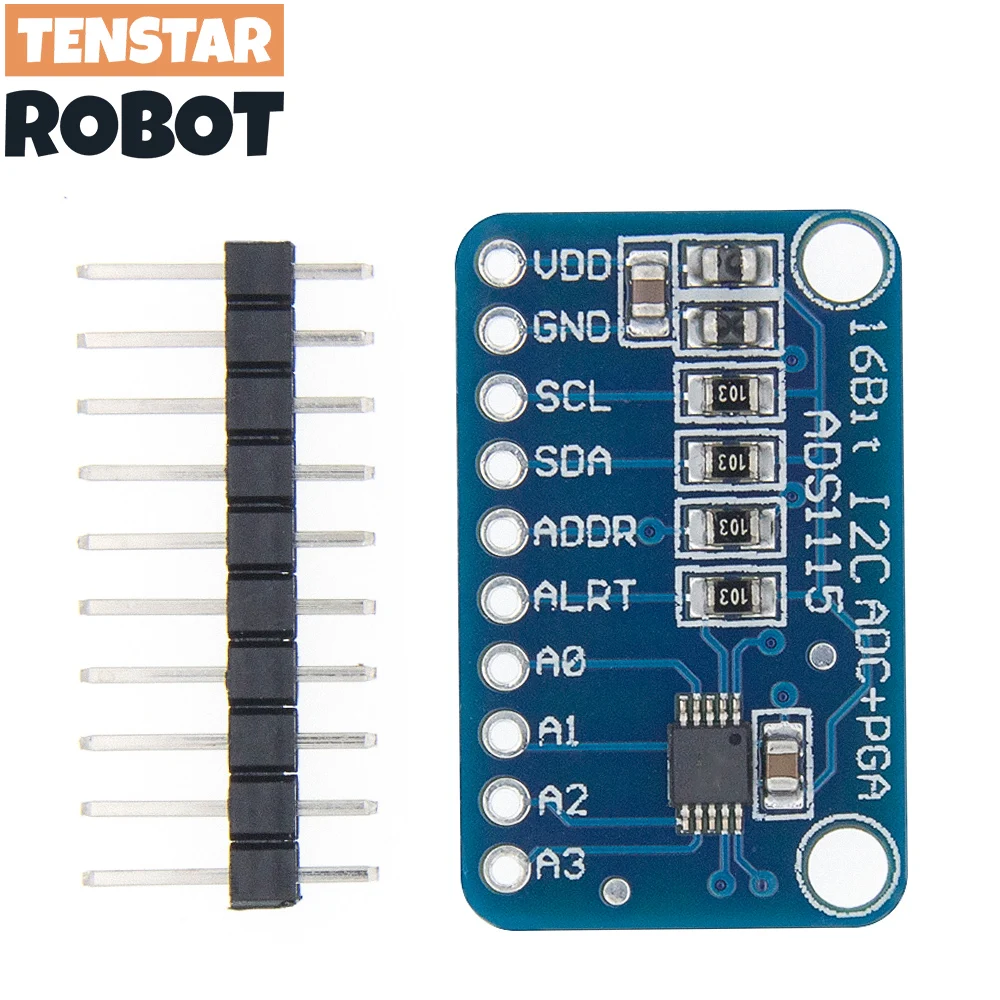 16 Bekapja a horgot I2C ADS1115 Modul Analóg-digitális átalakító 4 Meder vel Menő Csaplyuk Erősítő