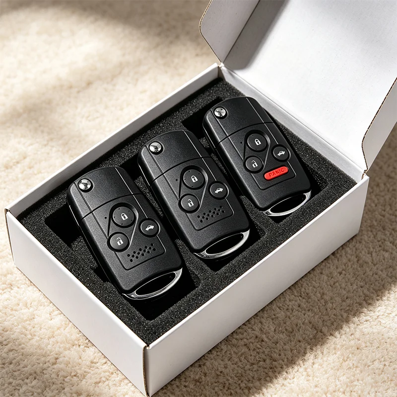 2/3/4 Buttons Car Key Shell Case With Uncut Blank Key Blade For Honda Fit Odyssey CRV HRV Freed Prelude Vezel Civic Pilot Accord