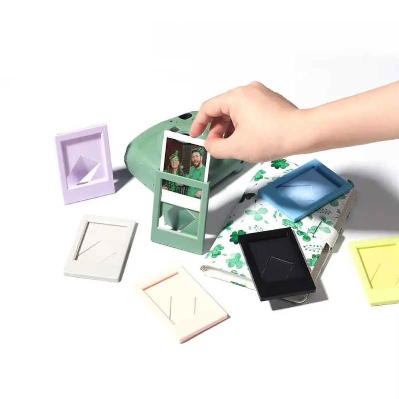 8pcs Creative Simple 3 inch Polaroid Small Photo Frame Living Room Bedroom mini Photo Frame Table Set of Eight Different Colors