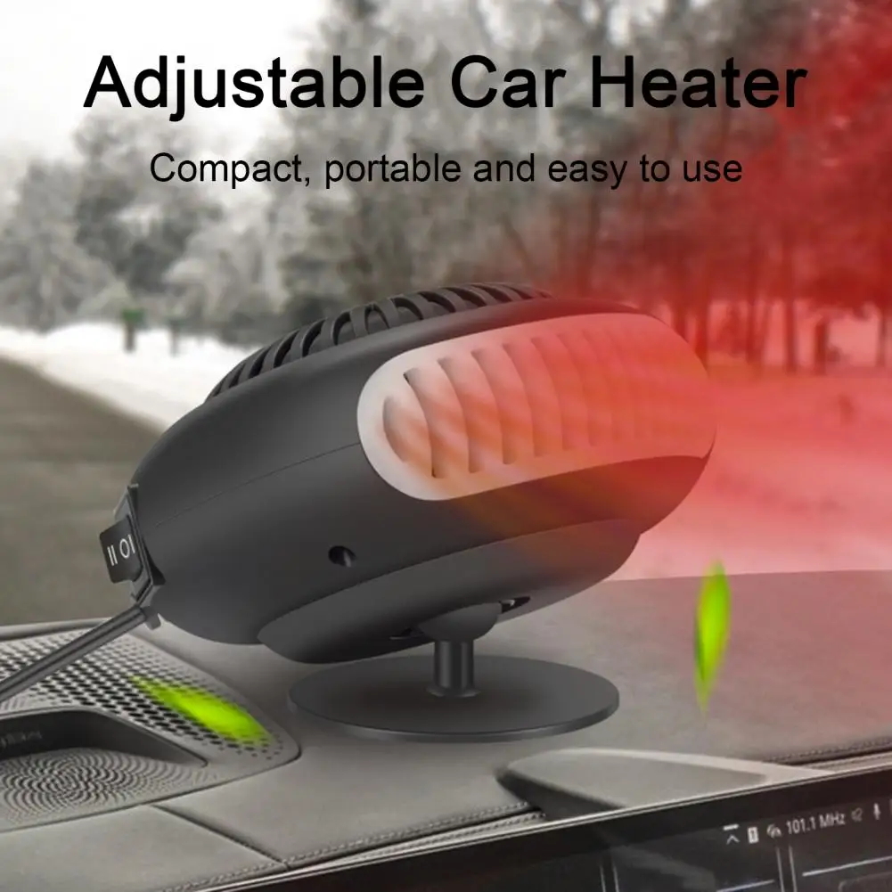 

150W Electric Car Heater 12/24V Cooling And Heating Fan Dashboard Seat Heater 360-Degree Adjustable Defrosting Defogging Machine