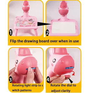 Kinder LED -Design Schreibtisch Tisch Malerei Set Tischplatte Bildungswerkzeuge lernen Malerei Spielzeug für Kinder Hauptverkäufe Luminous Panel zum Schreiben - №2