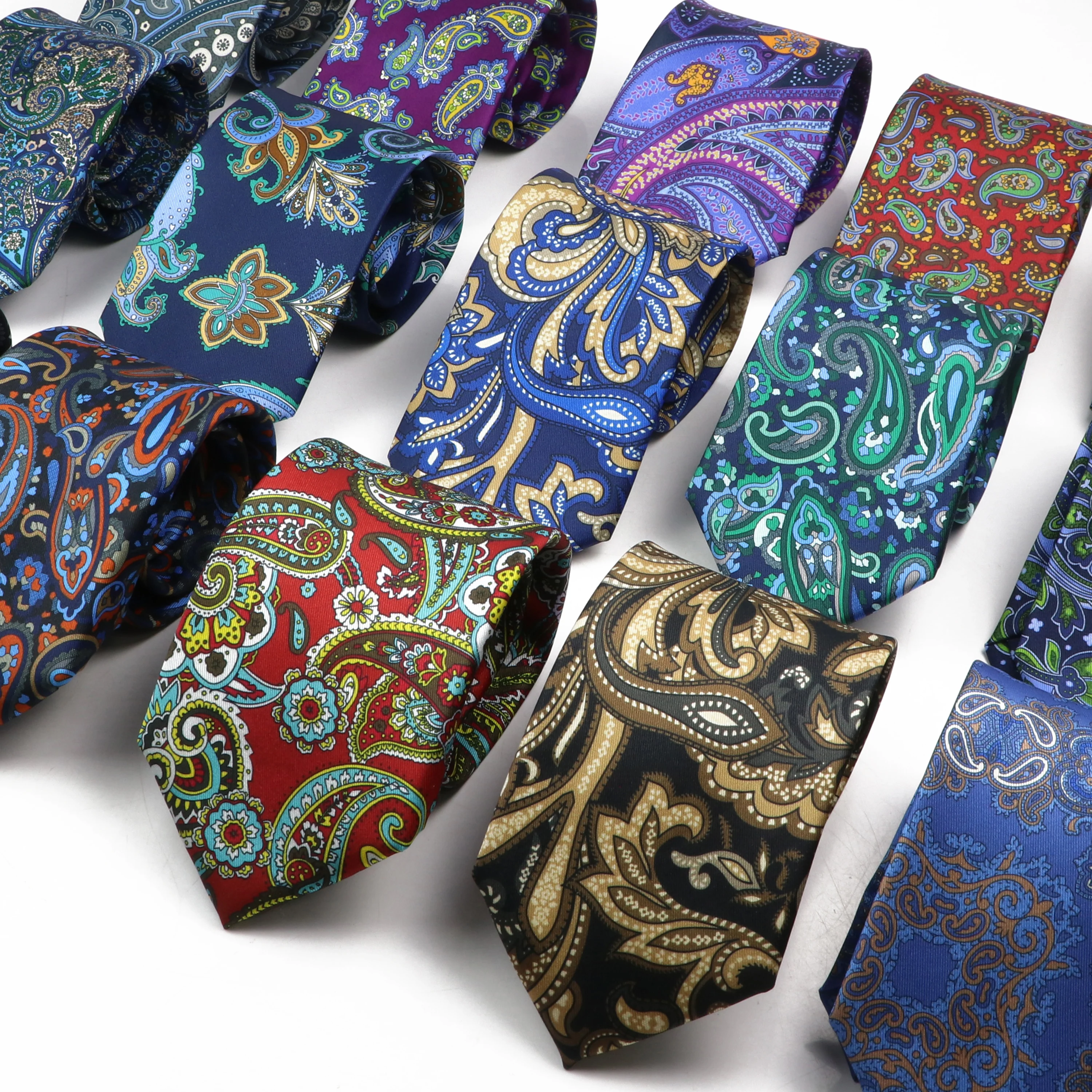 New Soft Paisley Men Tie High Quality Blue Purple Yellow Wedding Business Groom Host Male Accessories Silk Touch Suit Shirt Gift