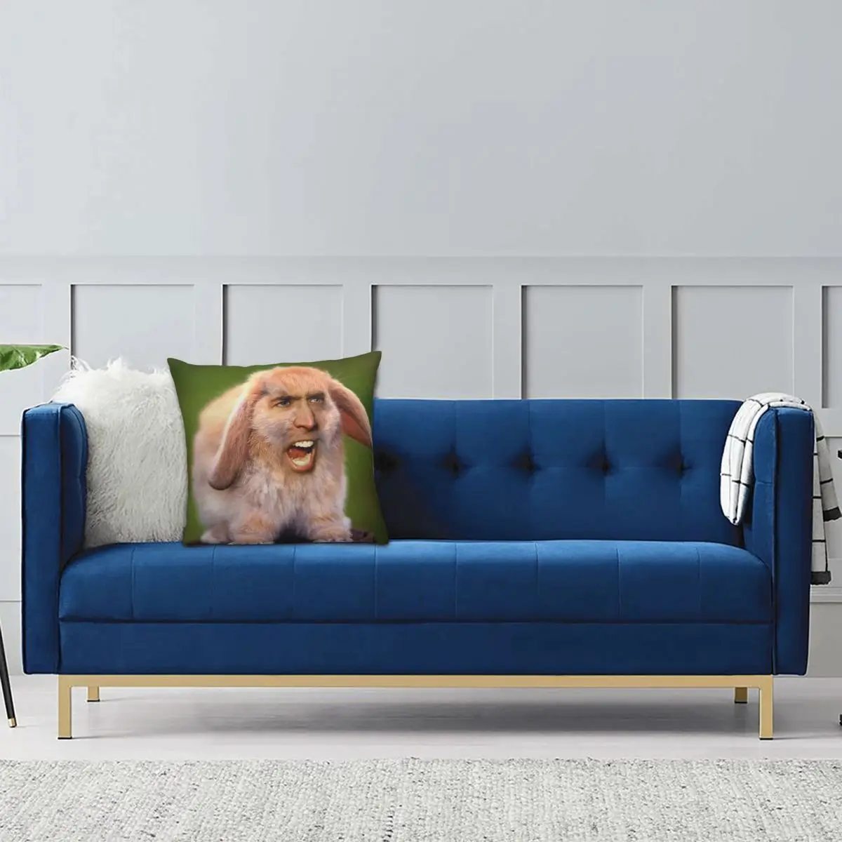 Funny Emoticons Nicolas Cage Square Pillowcase Pillow Cover Cushion Decor Comfort Throw Pillow for Home Living Room