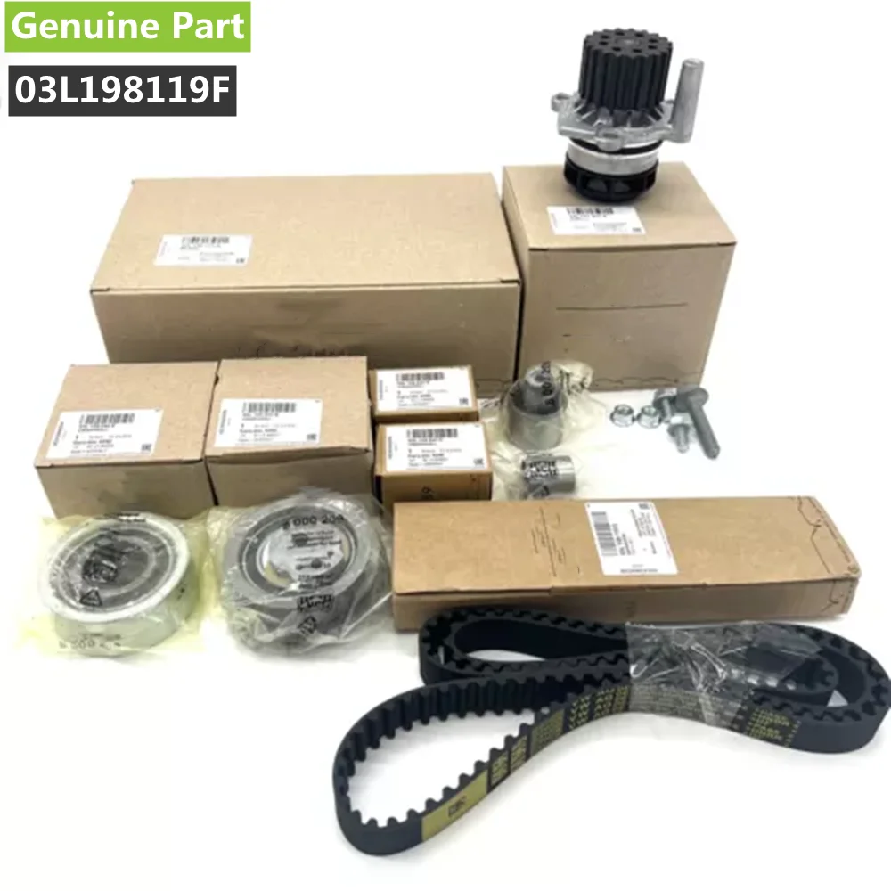 Brand New, genuine part Timing Belt Tensioner Idler Kit with Water Pump For Audi Vw Seat 1.6TDI / 2.0 Tdi 03L198119F 03L198119C