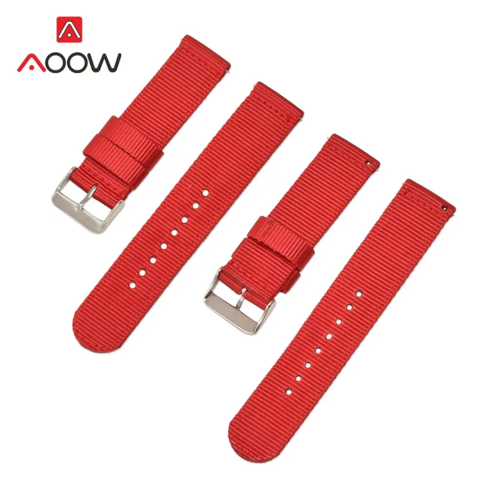 Colorful Nylon Strap Stainless Steel Buckle Quick Release Universal Replace Bracelet Band for Men Women 18mm 20mm 22mm 24mm