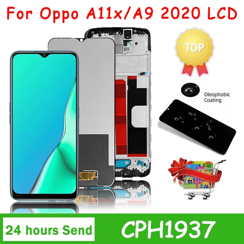 6.5''High Quality For OPPO A9 2020 LCD CPH1937 CPH1939 CPH1941 Display Touch Screen Digitizer Parts For Oppo A11X Display