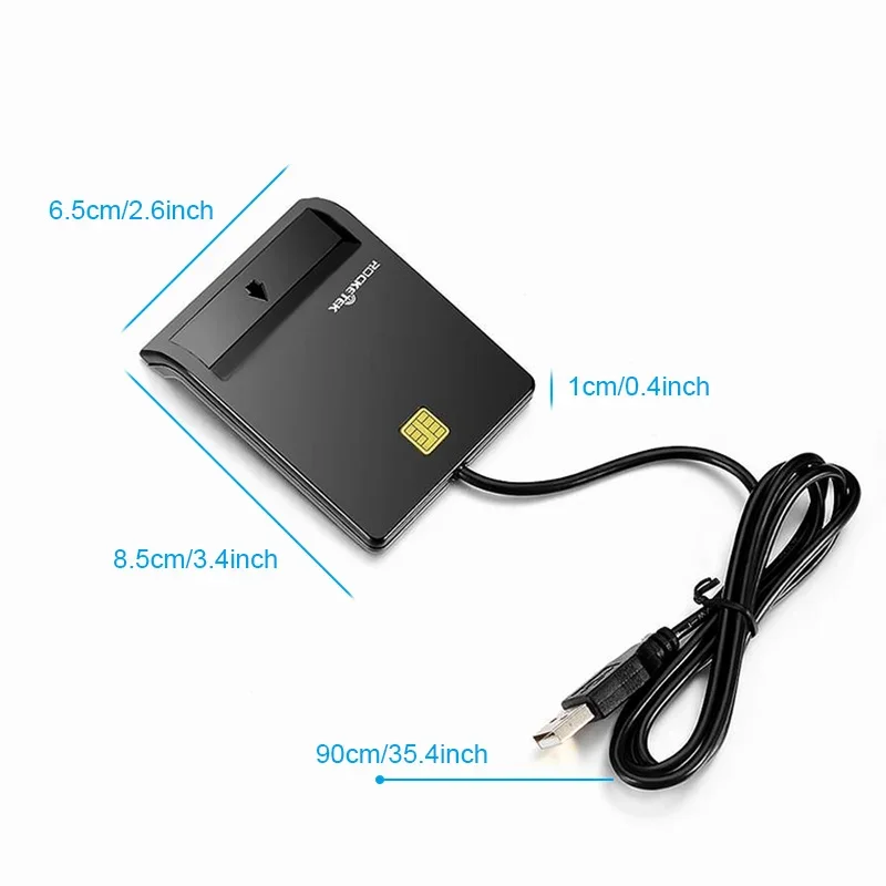 Per lettore di schede EMV IC/ID di carte bancarie lettore di Smart Card USB alto per Windows 7 8 10 Linux OS USB-CCID ISO 7816