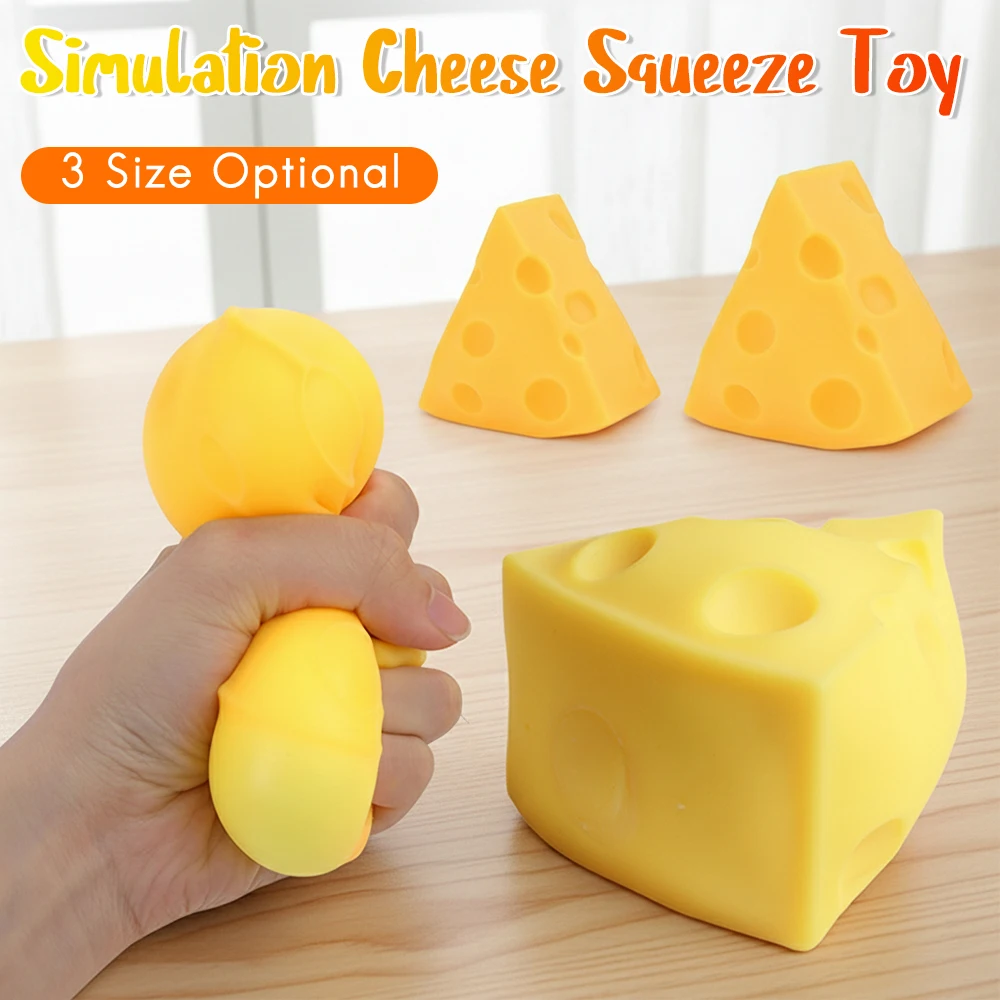 Juguete antiestrés de queso cremoso blanco súper suave para apretar con la mano, accesorio doméstico, 1 unidad, color aleatorio