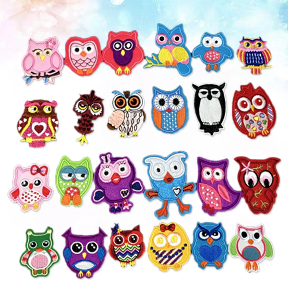 

24pcs Owl Patch Clothing Embroidery Patch Sewing Patches Appliques for Clothes Sewing clothes patches