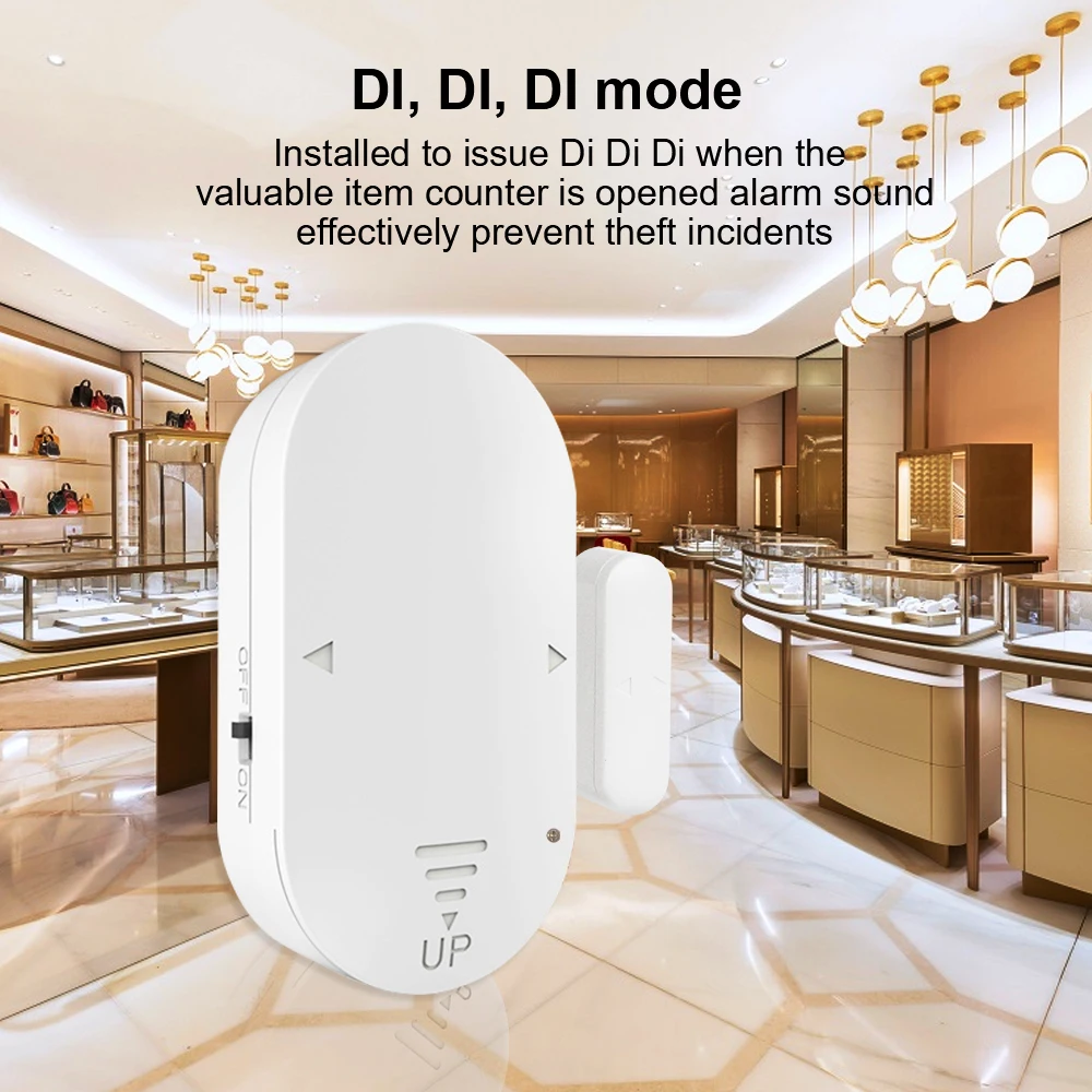 Sensore finestra alimentato Rilevatori porta aperta chiusa Smart Home Sensore porta intelligente Allarme antifurto bianco Modalità campanello universale