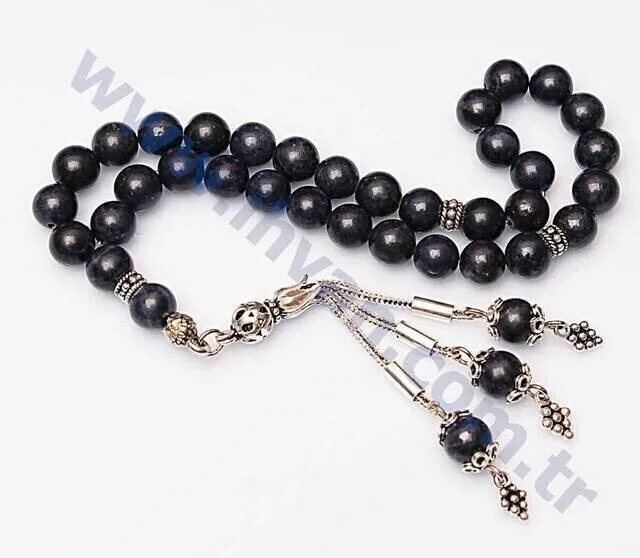 

IQRAH Sapphire Stone Rosary (925 SETTING SILVER 8mm)