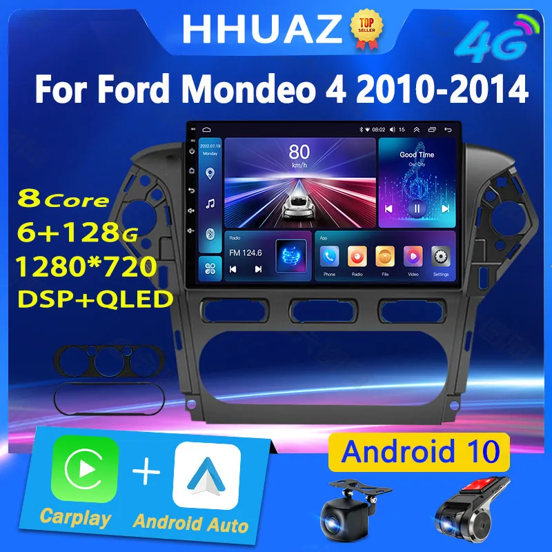 

2 Din Android Auto Radio For Ford Mondeo 4 Mk4 2010-2013 2014 Carplay 4G Car Multimedia GPS 2din Autoradio