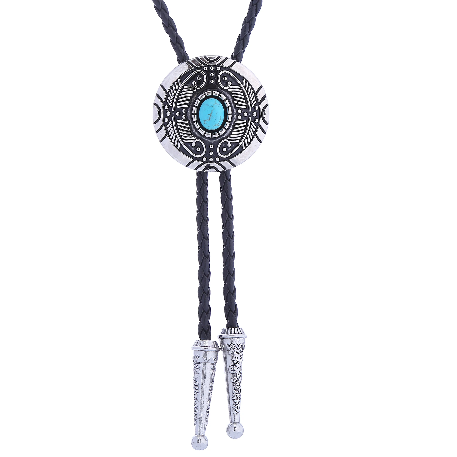 

Creative fashion retro totem turquoise Bolo tie