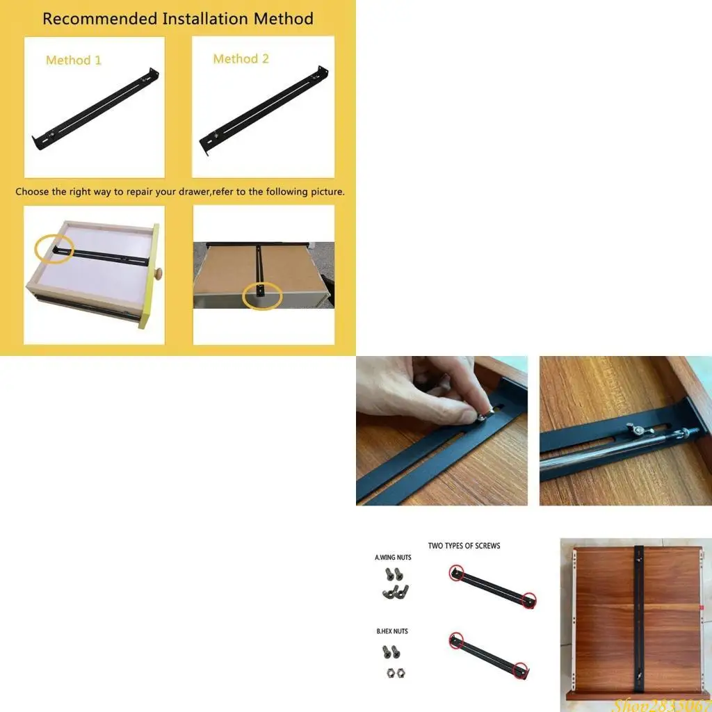 

4Pcs Drawer Repair Kits Support Fixed Plate Furniture Repair Accessories Bracket 831F